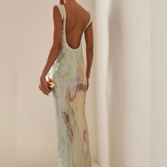 Jonathan Simkhai Multicolor Sequin Gown - Picture 2 of 3